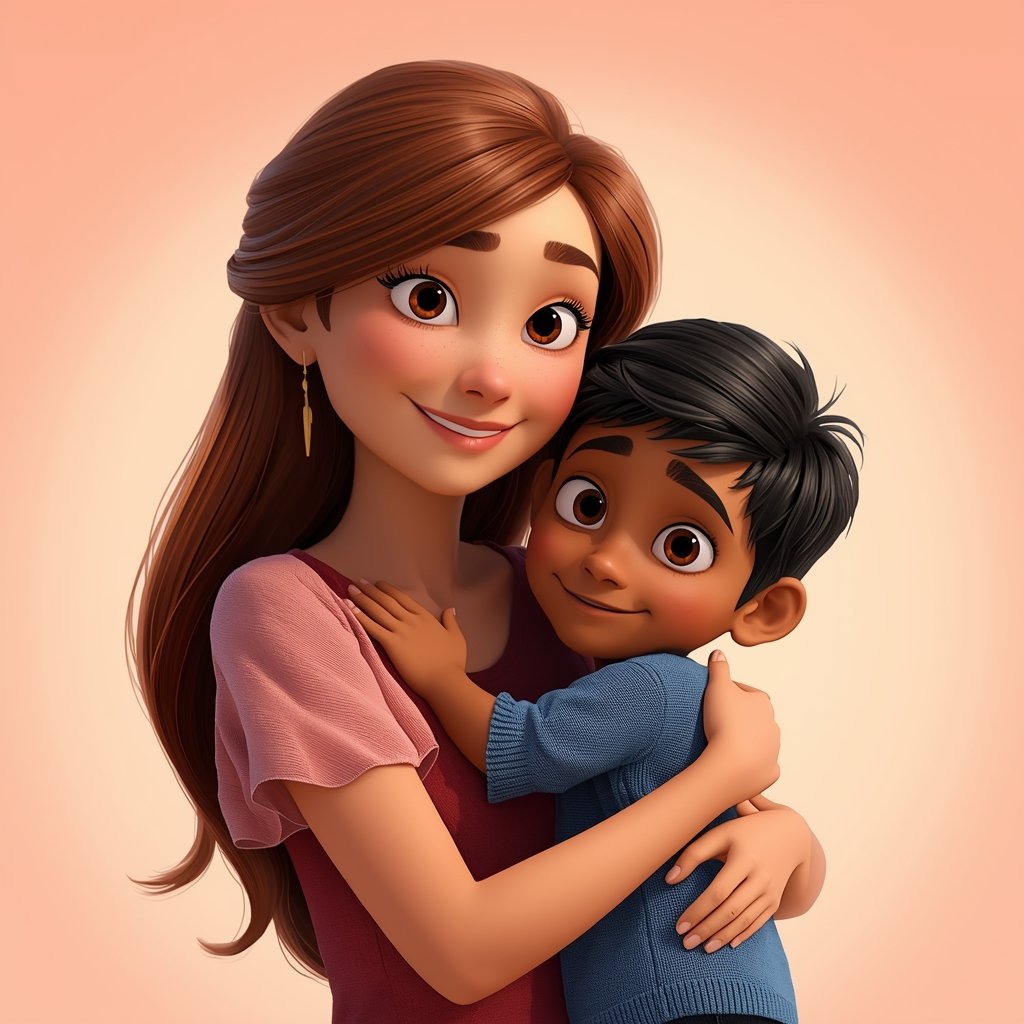 lucid origin mamá con una sonrisa cálida y ojos brillantes abrazando a su hijo pequeño con 0 lucid origin mamá con una sonrisa cálida y ojos brillantes abrazando a su hijo pequeño con 0